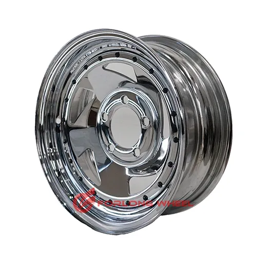 14'' chrome directional trailer wheels - Forlong